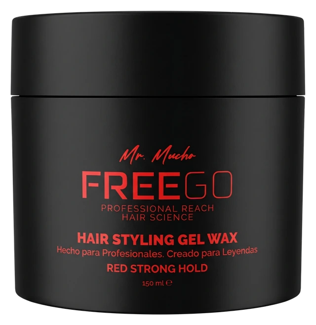 Freego Red Strong Hold gel wax jar with red label